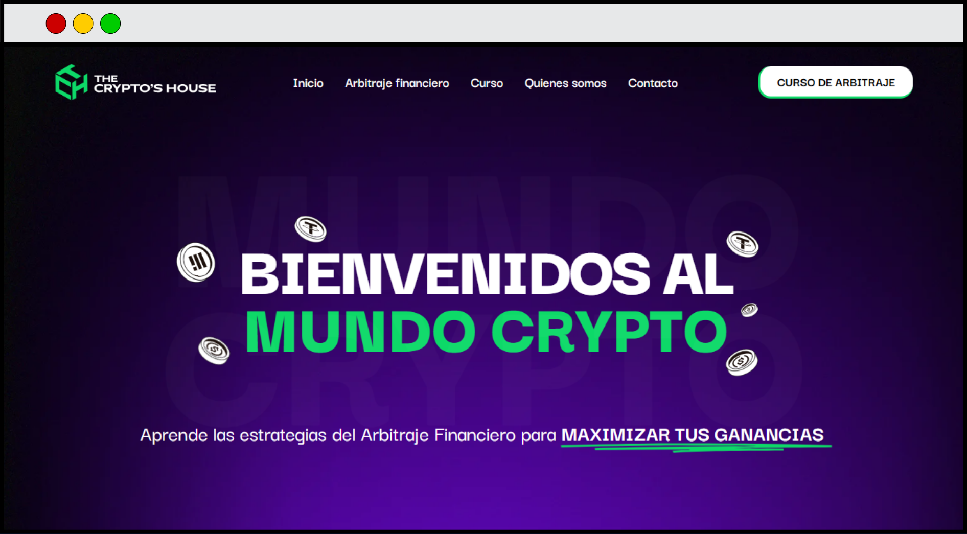 Portada de Página Web de The Crypto's House
